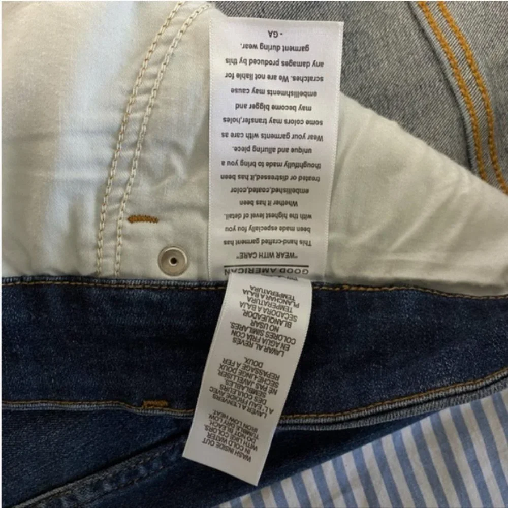 Good American Good Curve Skinny Dark Blue Jeans Plus Size 24 ** - Picture 8 of 11